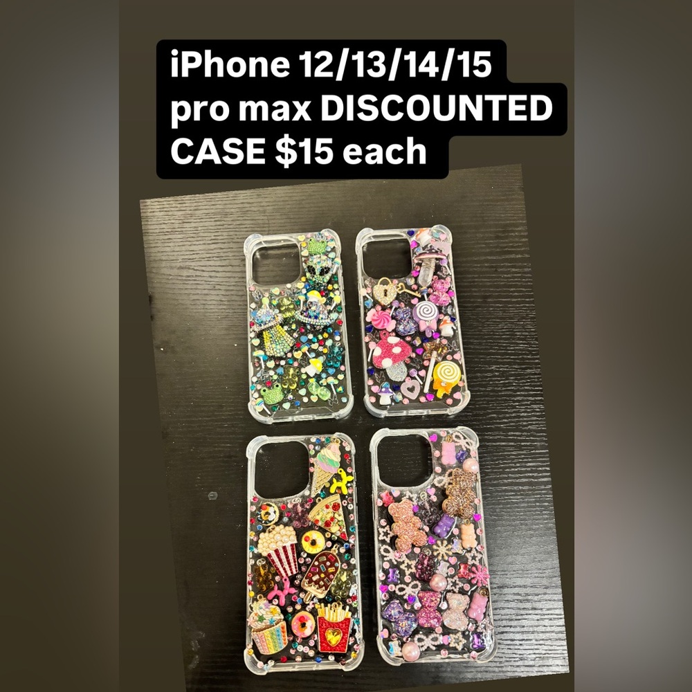 iPhone 12/13/14 pro mac homemade bling/junk case